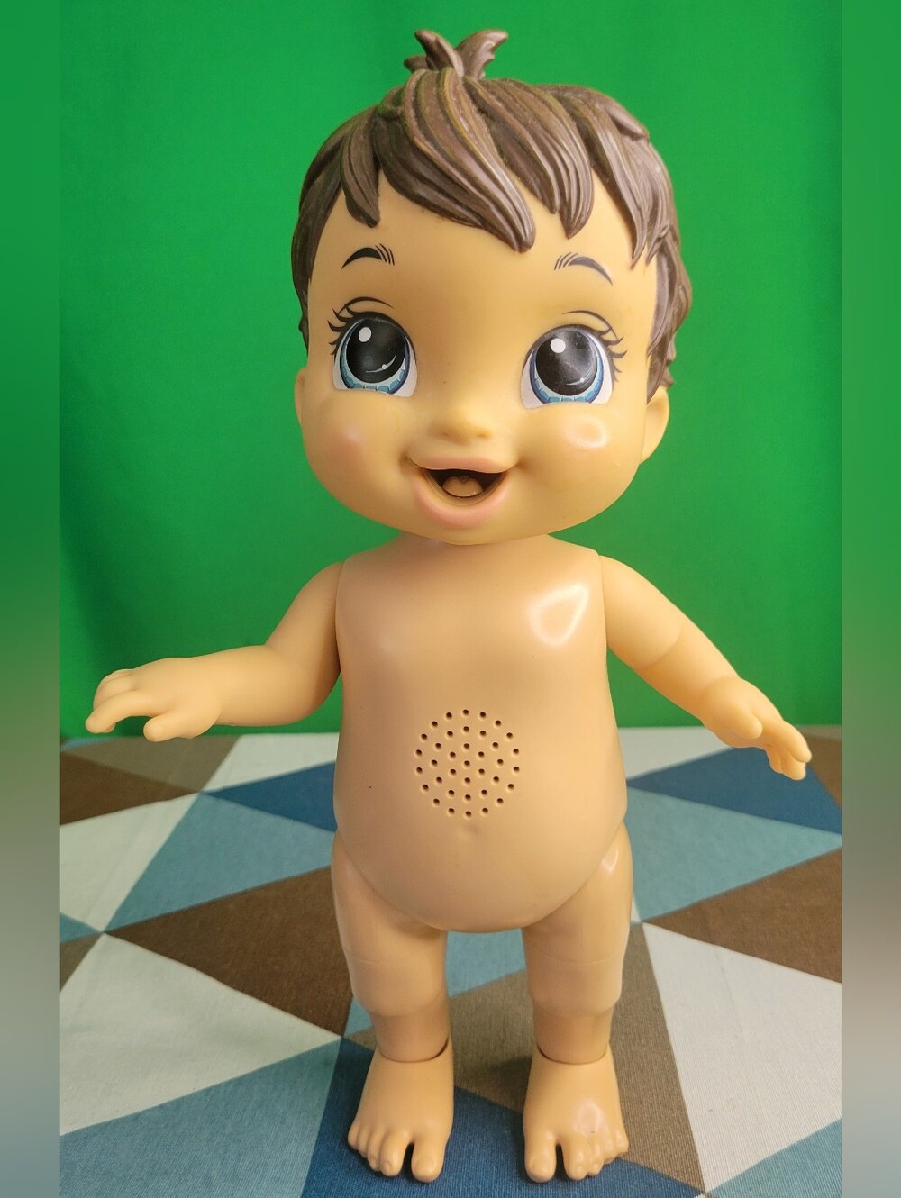 Baby Alive Go Bye Bye Interactive Baby Doll Toy Brown Hair 2019 Hasbro Feed Vtg